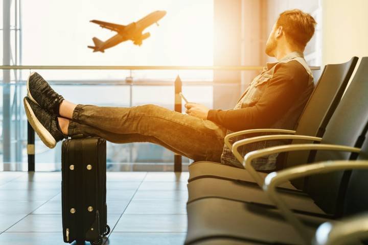 Travellers at the airport