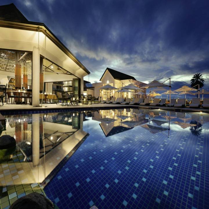 Poolside evening